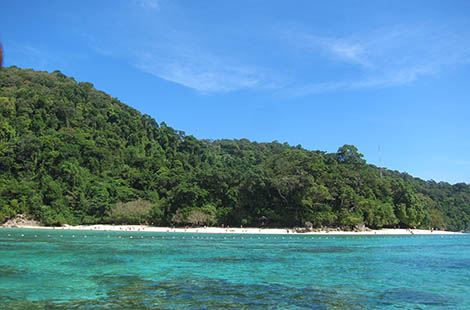 clear blue skies at surin islands
